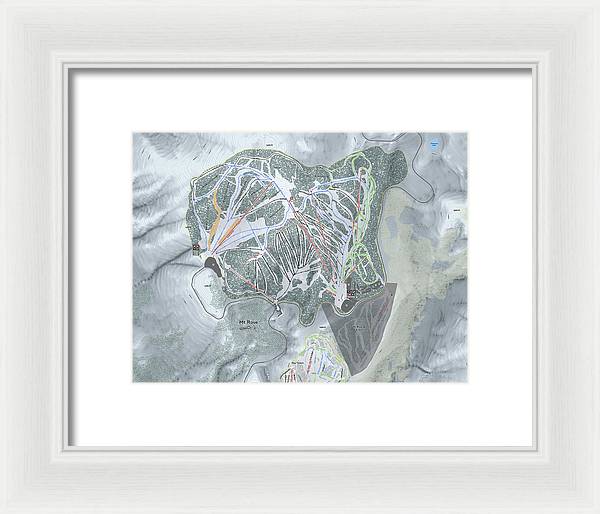 Mt Rose Ski Trail Map - Framed Print - Powderaddicts
