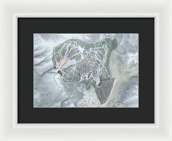 Mt Rose Ski Trail Map - Framed Print - Powderaddicts