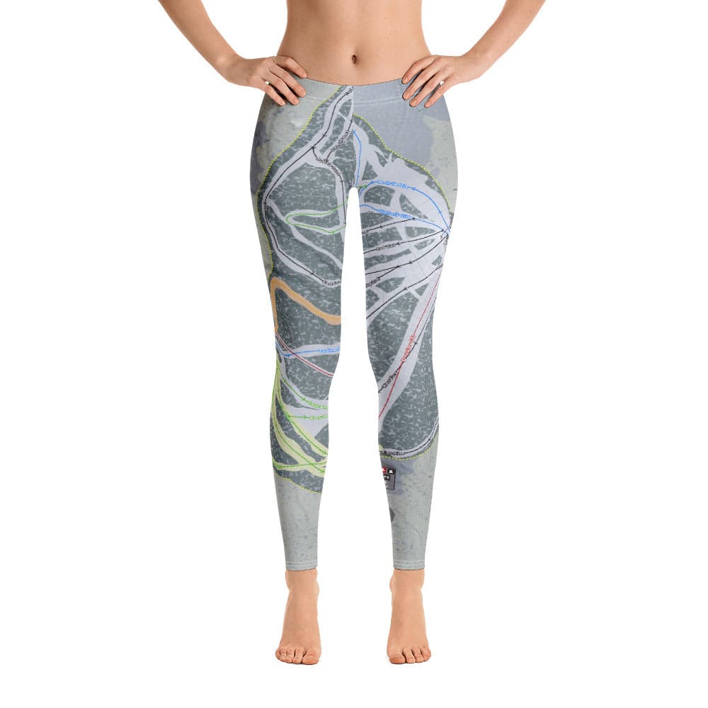 Mt Shasta, California Ski Trail Map Women's Base Layer Bottom - Powderaddicts