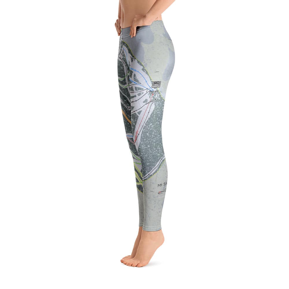 Mt Shasta, California Ski Trail Map Women's Base Layer Bottom - Powderaddicts
