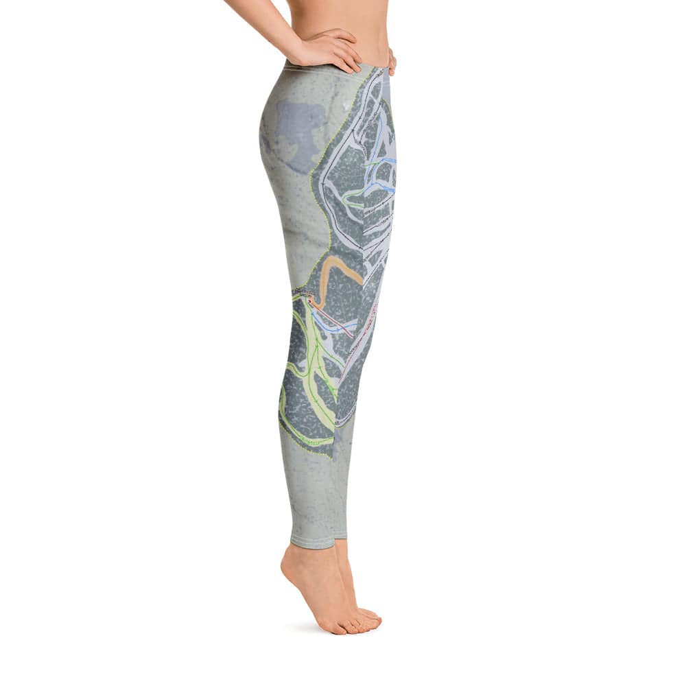 Mt Shasta, California Ski Trail Map Women's Base Layer Bottom - Powderaddicts