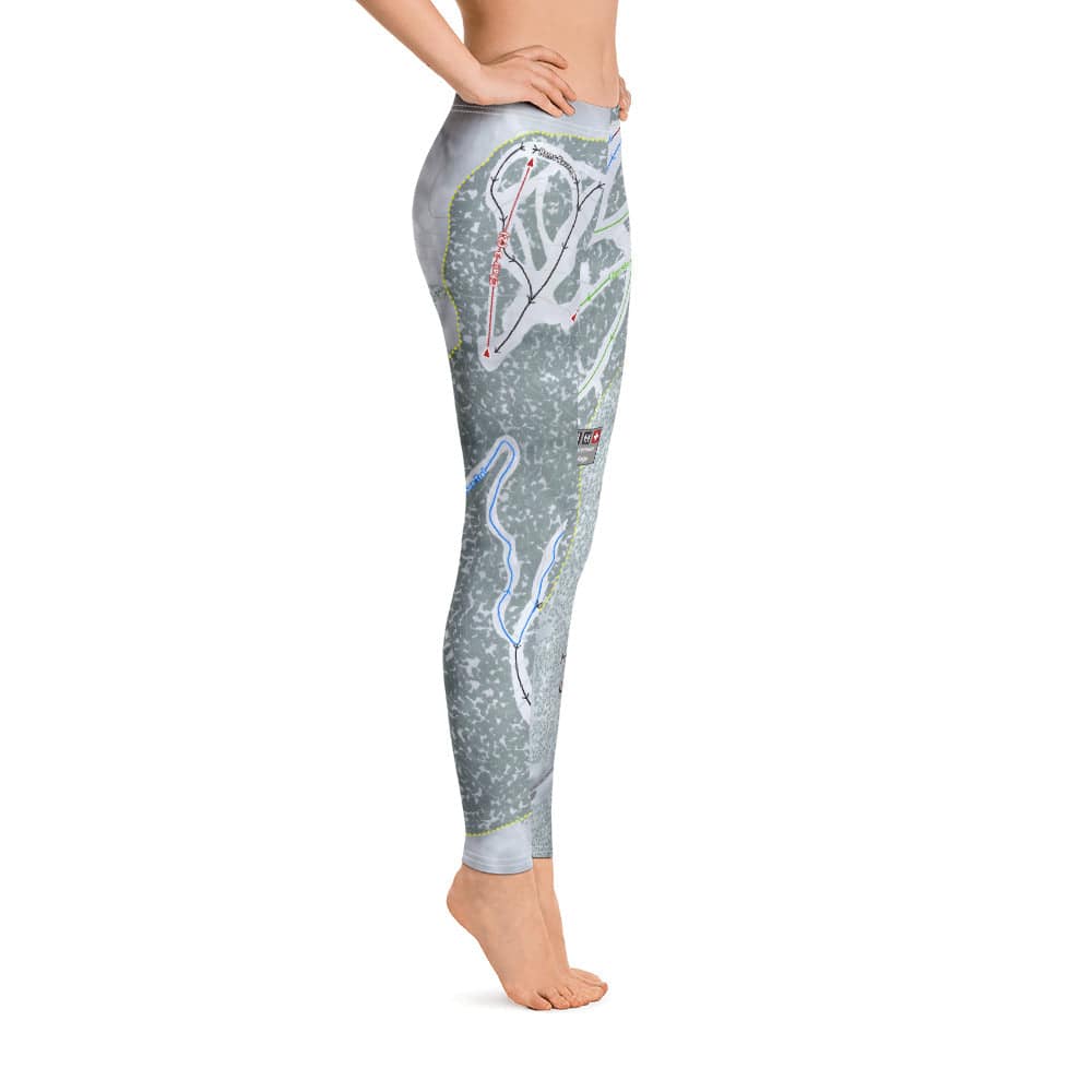 Mt Waterman, California Ski Trail Map Women's Base Layer Bottom - Powderaddicts
