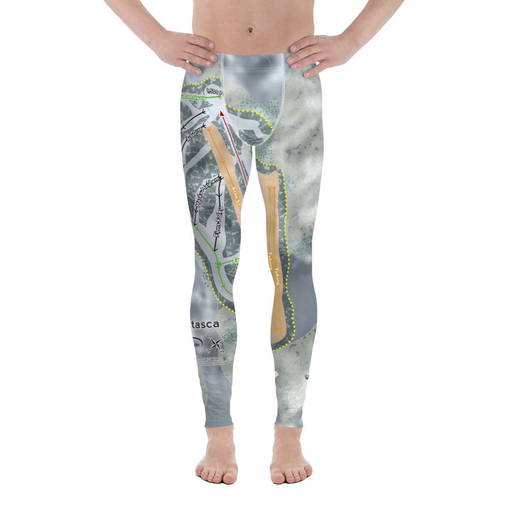 Mt Itasca, Minnesota Ski Trail Map Men's Base Layer Bottom