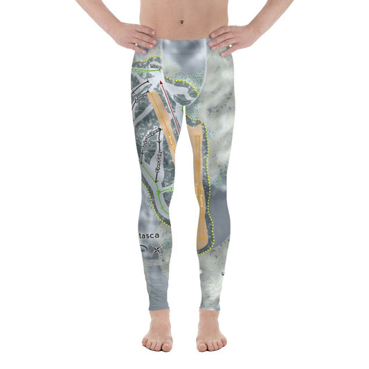 MtItasca, Minnesota Ski Trail Map Men's Base Layer Bottom - Powderaddicts