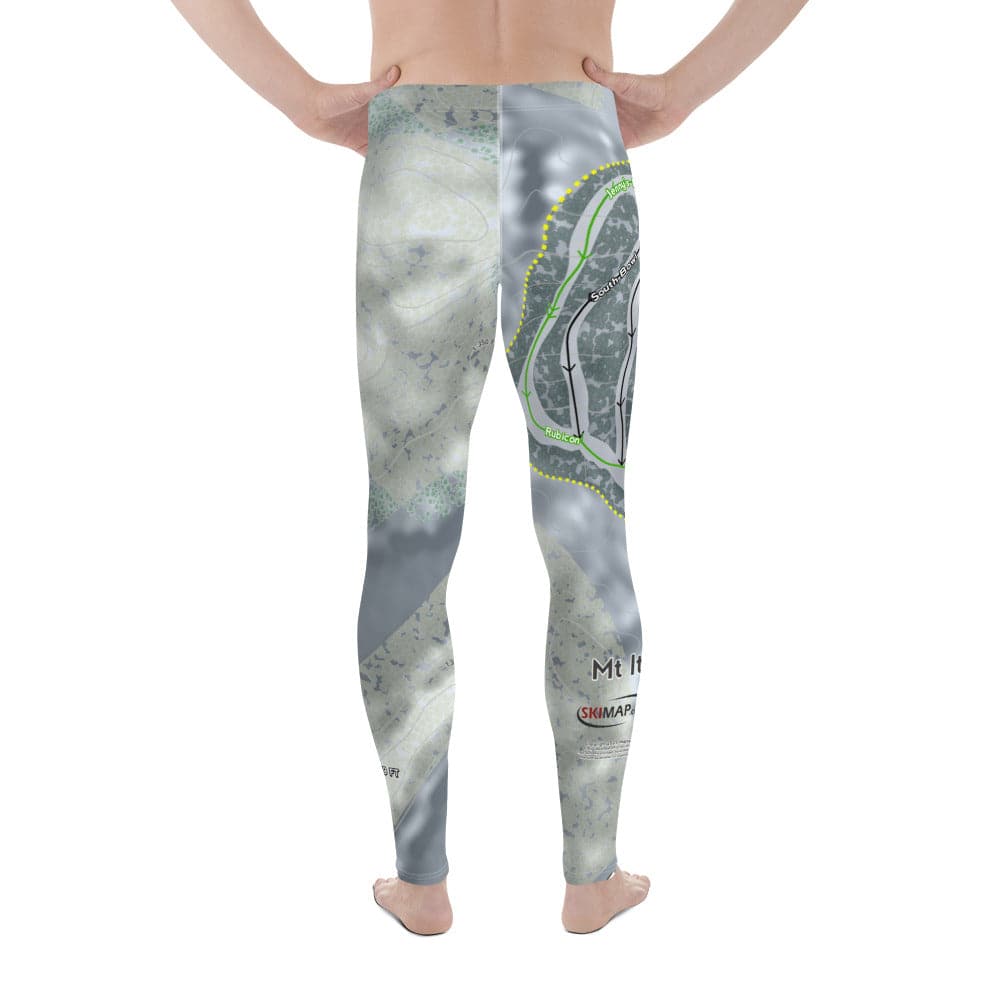 MtItasca, Minnesota Ski Trail Map Men&#39;s Base Layer Bottom - Powderaddicts