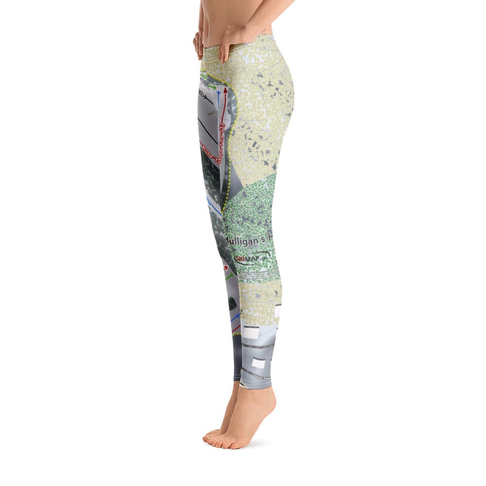 Mulligans Hollow, Michigan Ski Trail Map Women's Base Layer Bottom - Powderaddicts