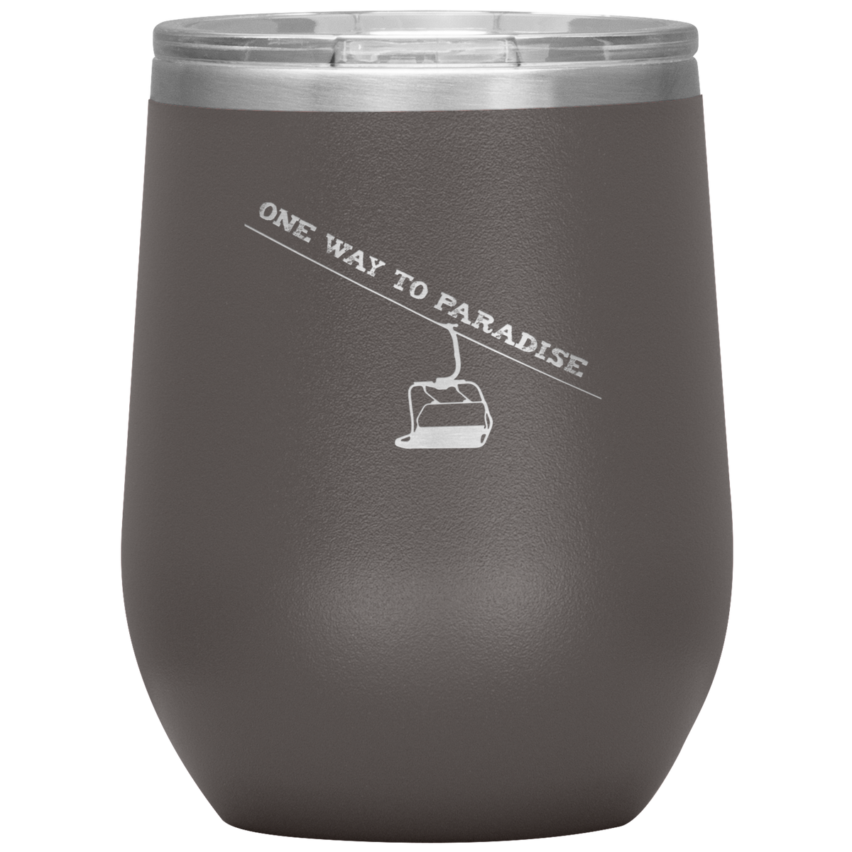 One Way To Paradise Wine 12oz Tumbler - Powderaddicts