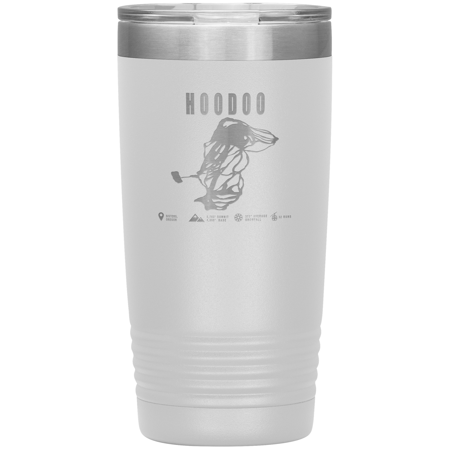 Hoodoo, Oregon Ski Trail Map 20oz Tumbler - Powderaddicts