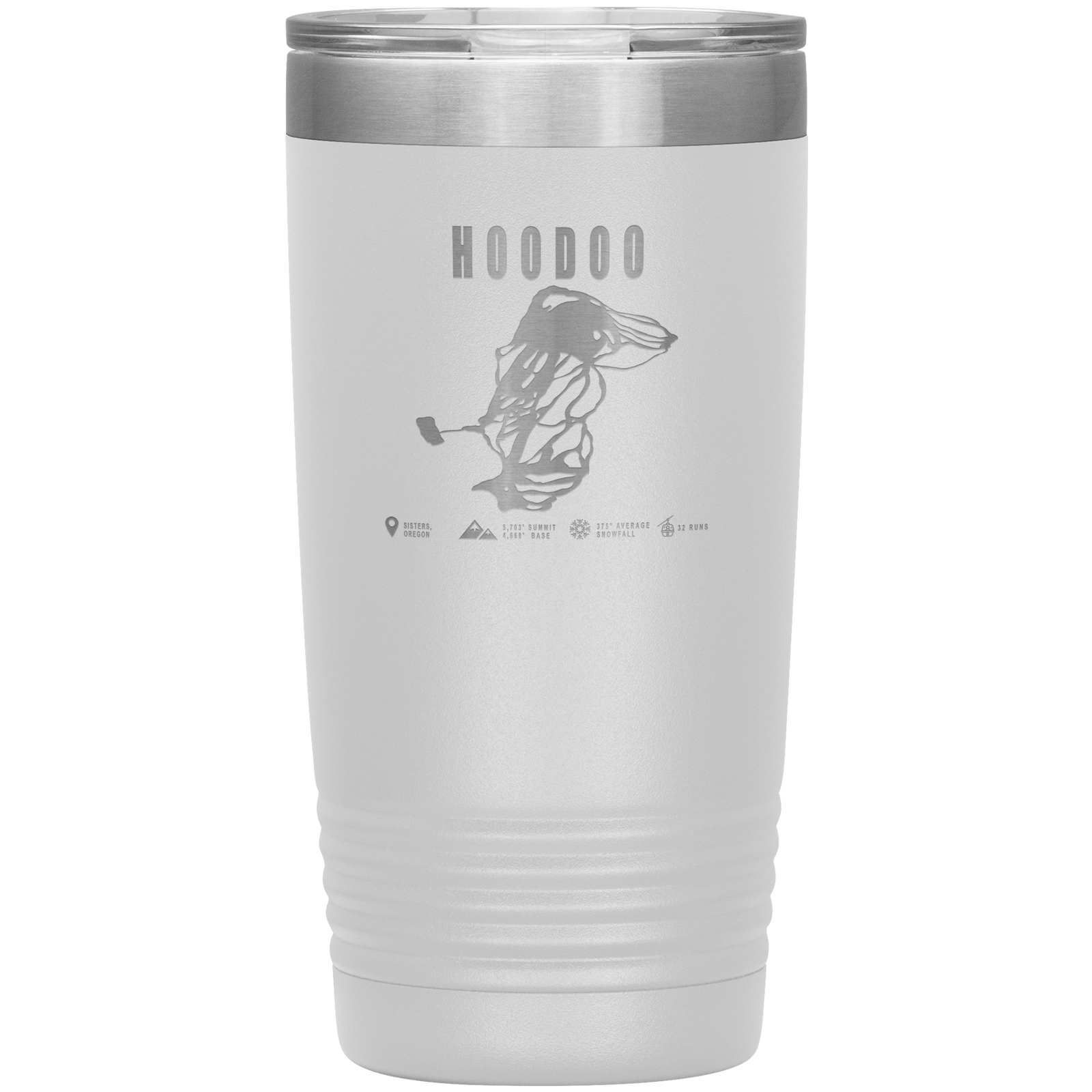 Hoodoo, Oregon Ski Trail Map 20oz Tumbler - Powderaddicts