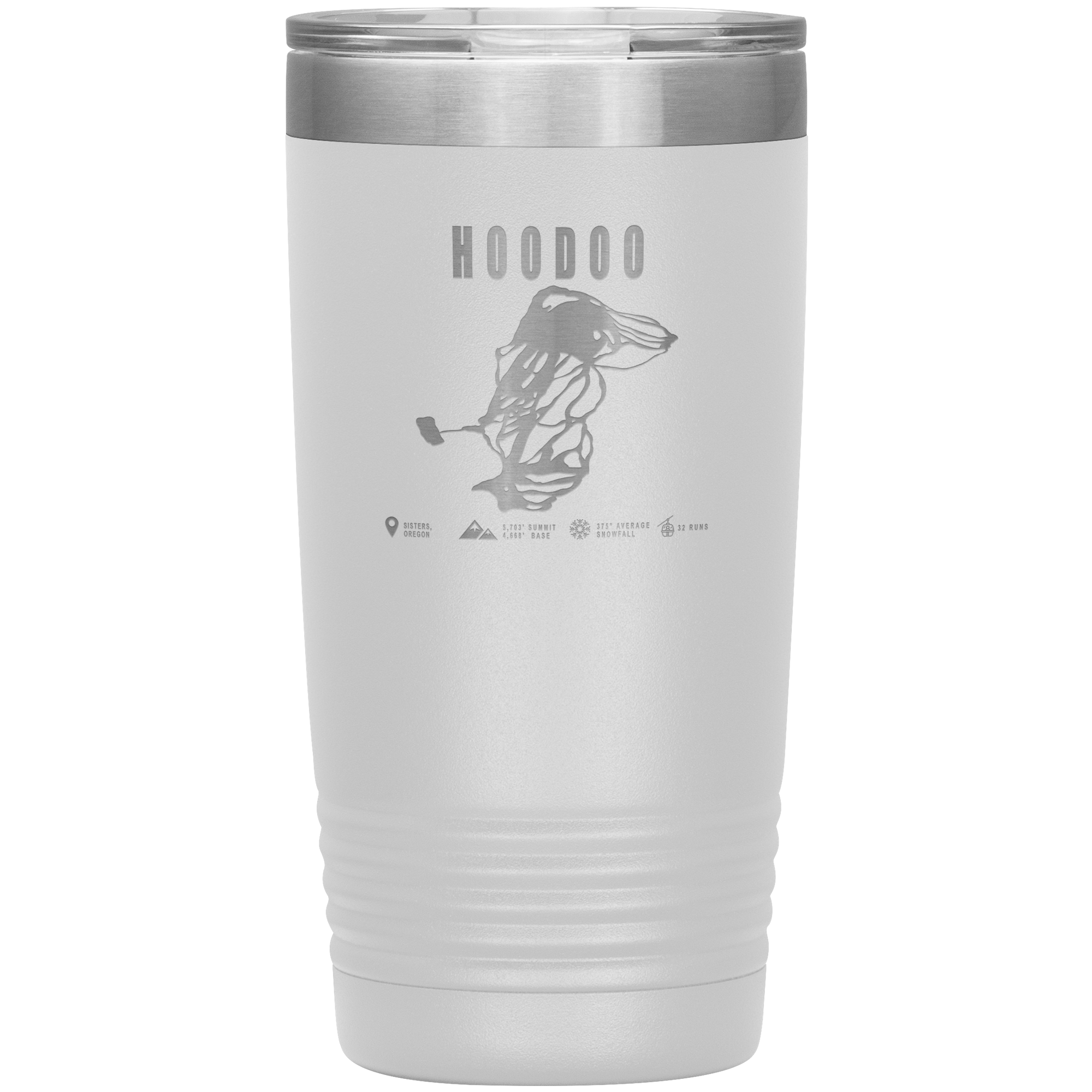 Hoodoo, Oregon Ski Trail Map 20oz Tumbler - Powderaddicts
