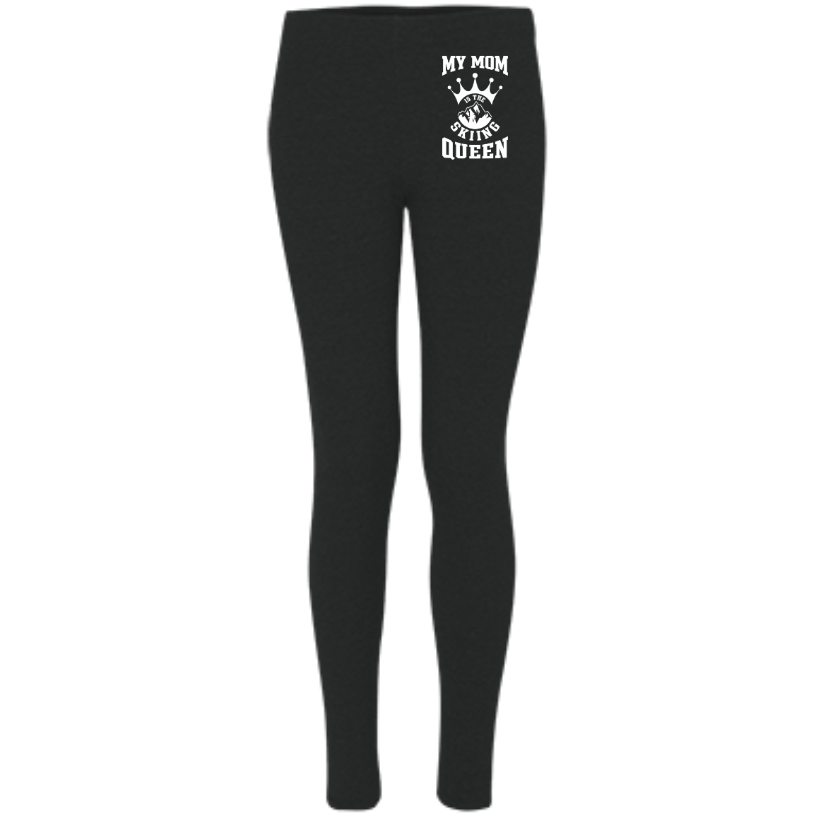 My Mom is The Skiing Queen Women's Embroidered Leggings - Powderaddicts