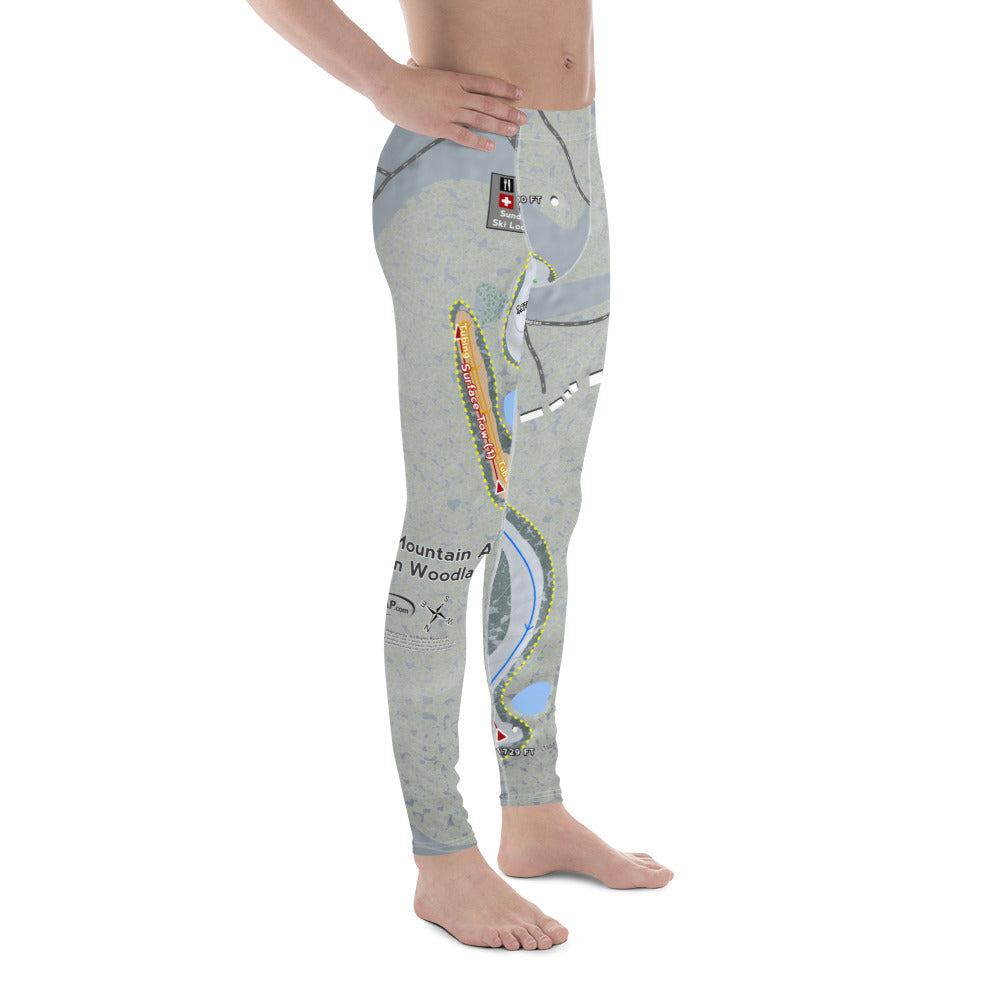 Mystic Mountain Nemacolin, Pennsylvania Ski Trail Map Men's Base Layer Bottom - Powderaddicts