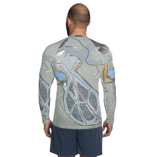 Mystic Mountain Nemacolin, Pennsylvania Ski Trail Map Men's Base Layer Top - Powderaddicts