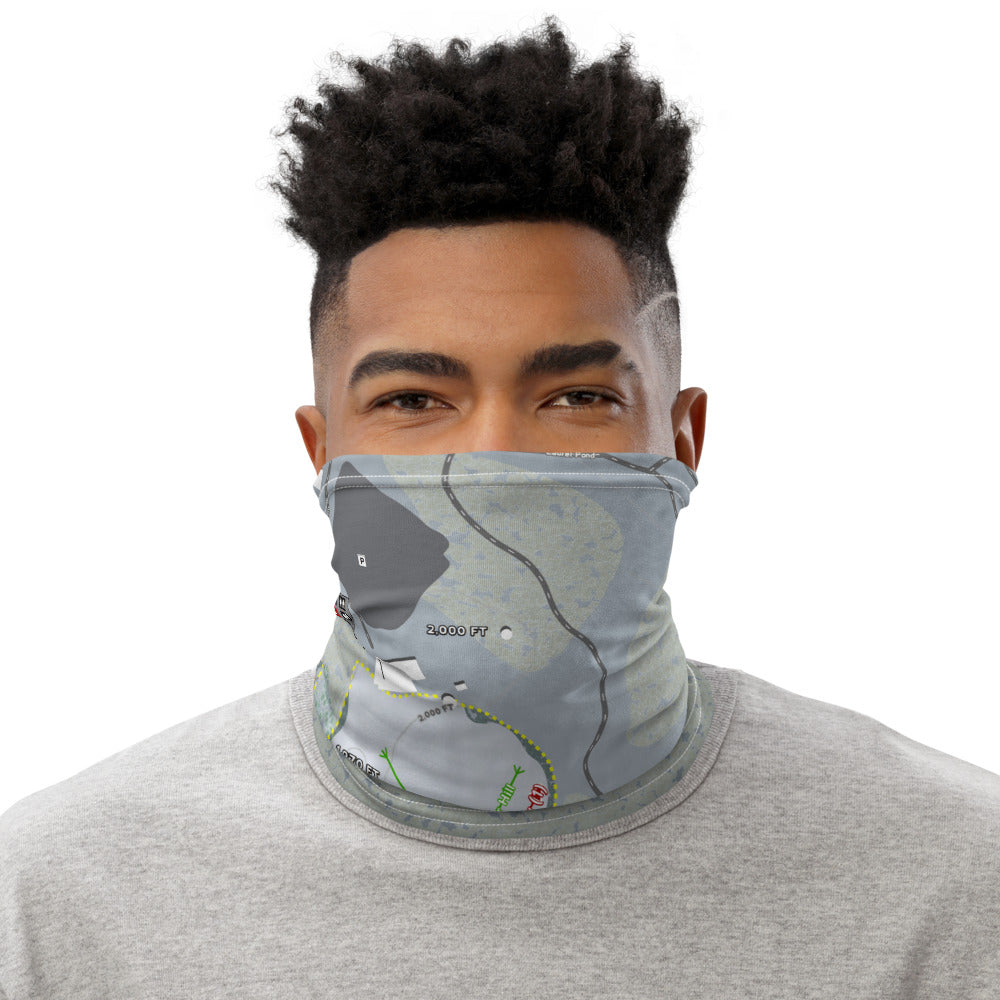Mystic Mountain Nemacolin, Pennsylvania Ski Trail Map Printed Neck Gaiter