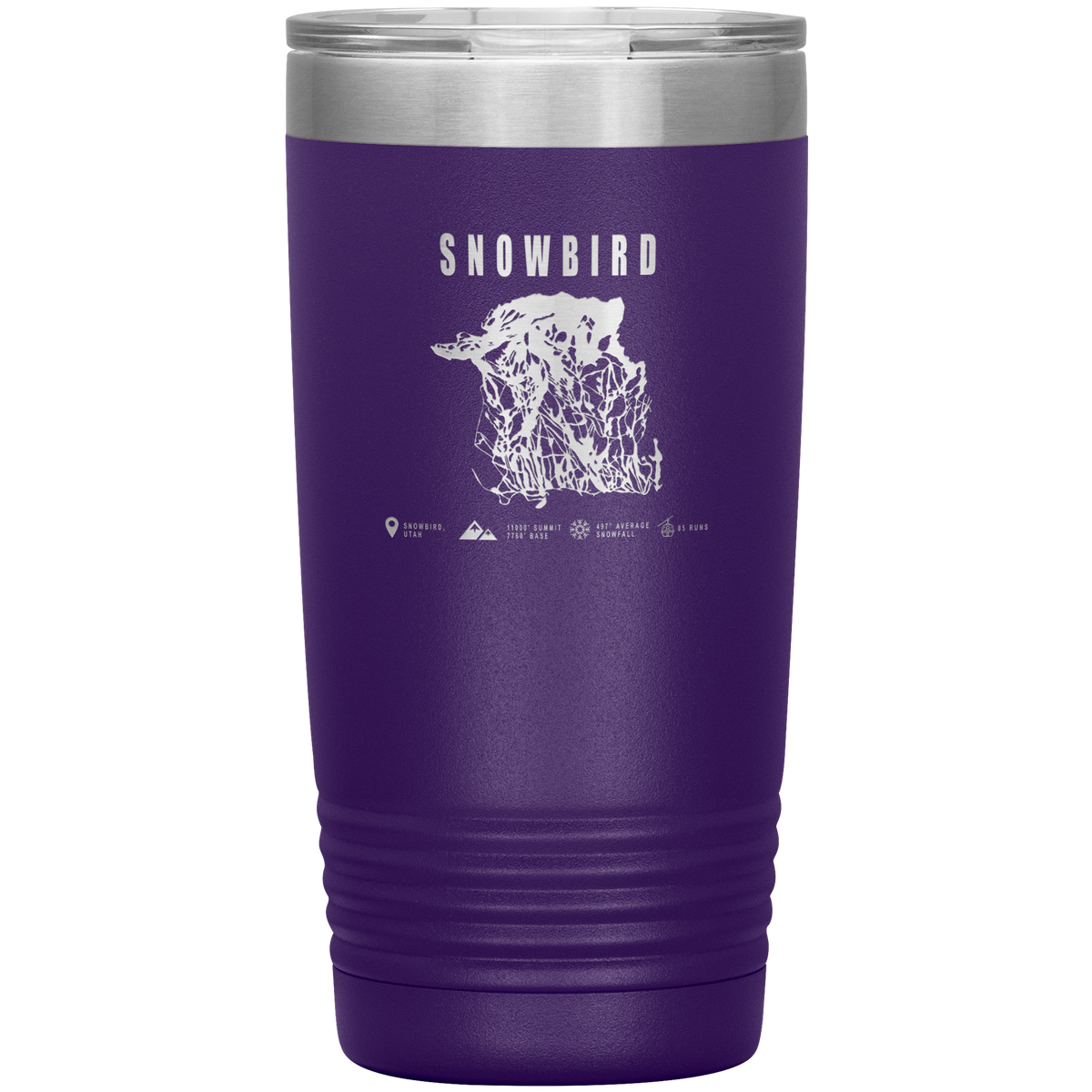 Snowbird,Utah Ski Trail Map 20oz Tumbler - Powderaddicts