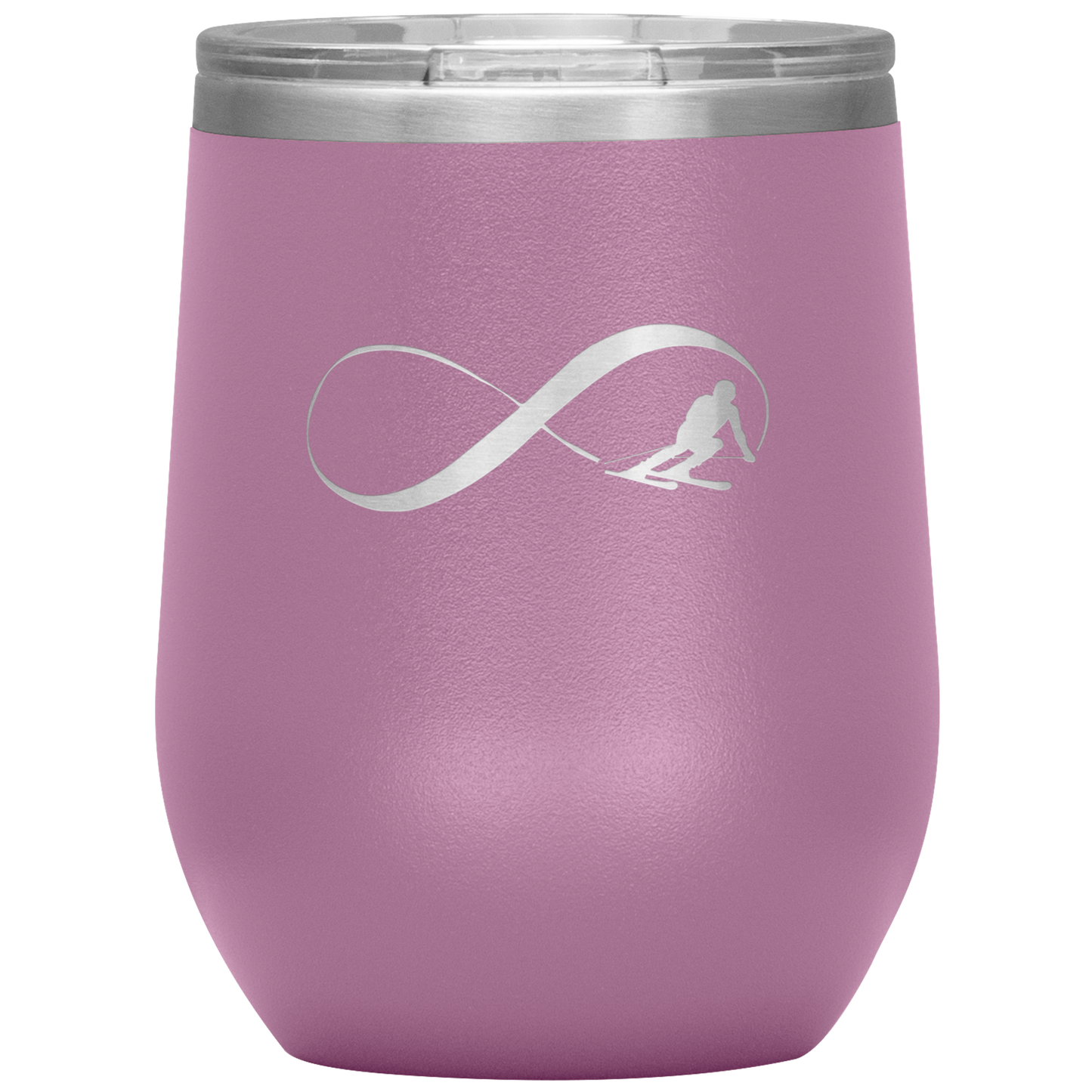Infinity Skiing Wine 12oz Tumbler - Powderaddicts