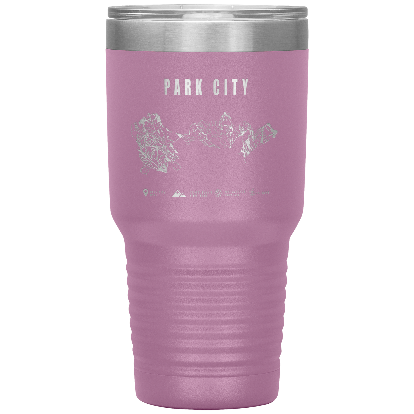 Park city,Utah Ski Trail Map 30oz Tumbler - Powderaddicts