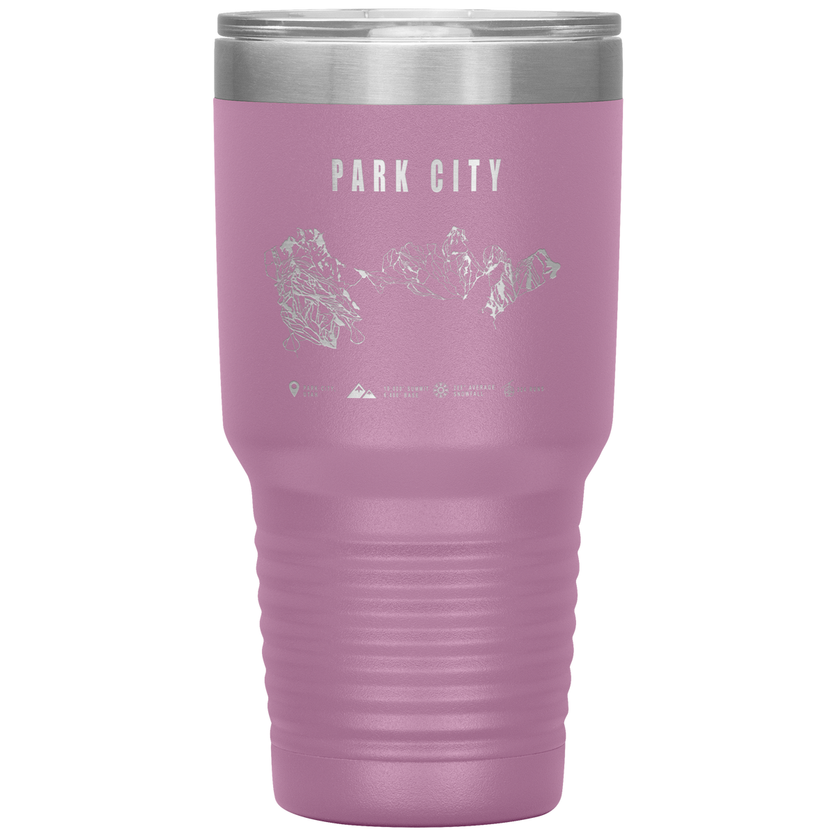 Park city,Utah Ski Trail Map 30oz Tumbler - Powderaddicts