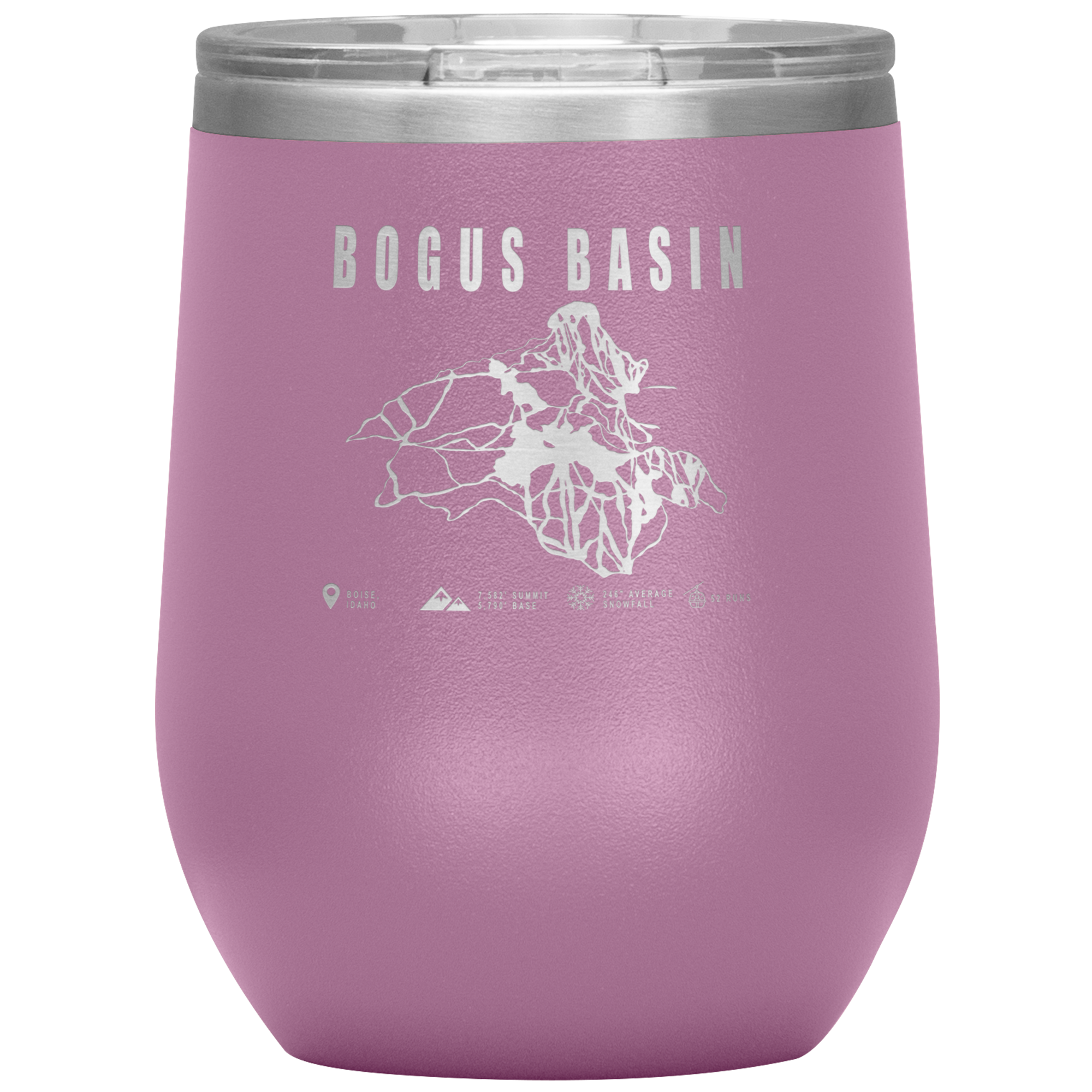 Bridger Bowl Montana Ski Trail Map Wine 12oz Tumbler - Powderaddicts