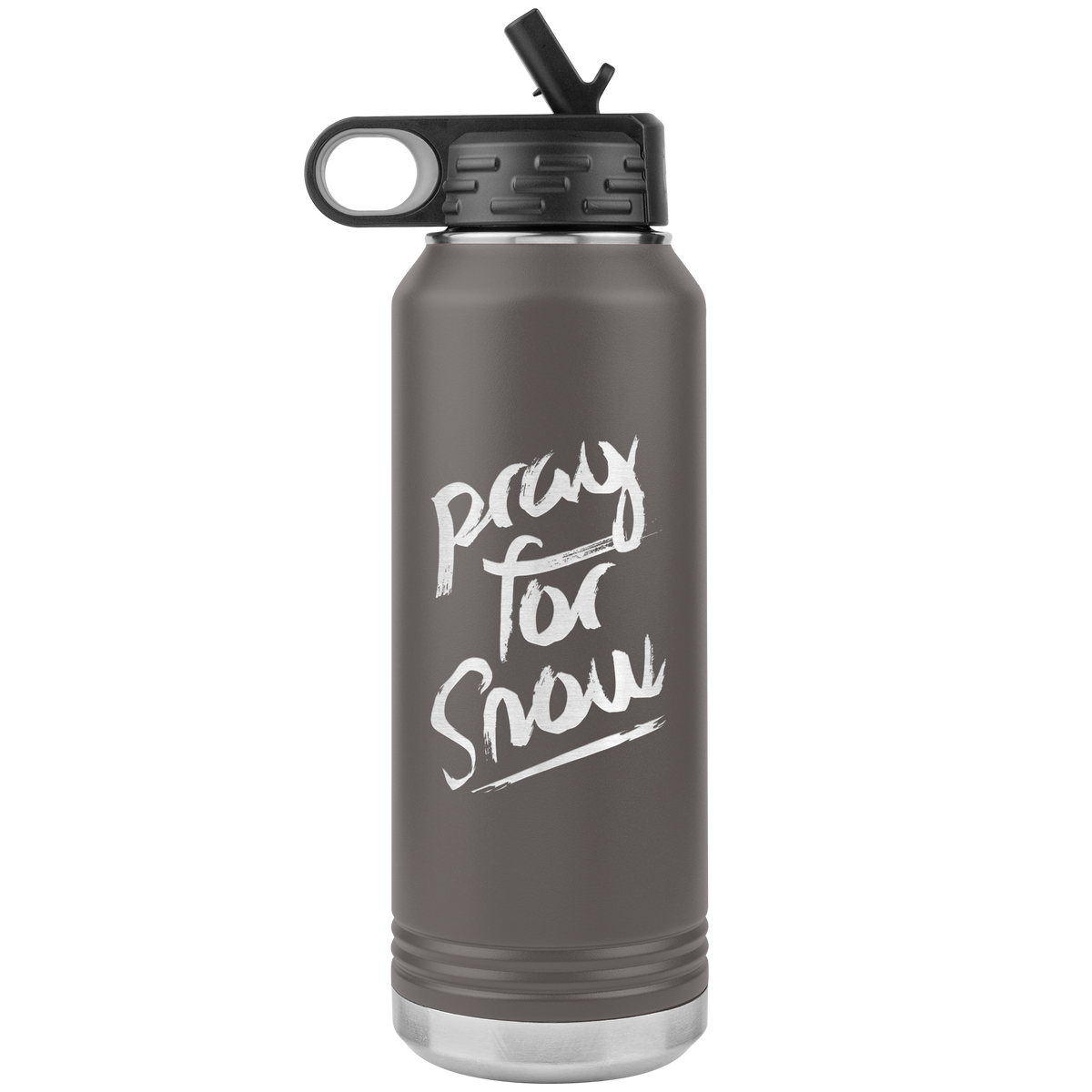 Pray For Snow Back 32oz Water Bottle Tumbler - Powderaddicts