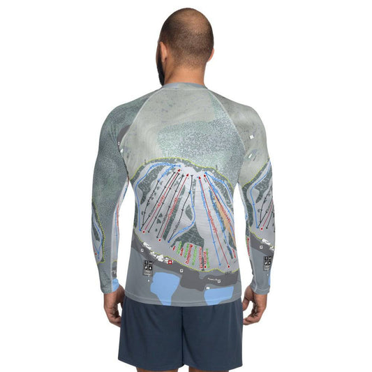 Nashoba Valley, Massachusetts Ski Trail Map Men's Base Layer Top - Powderaddicts