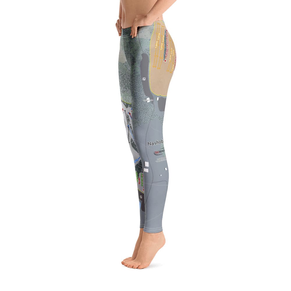 Nashoba Valley, Massachusetts Ski Trail Map Women's Base Layer Bottom - Powderaddicts