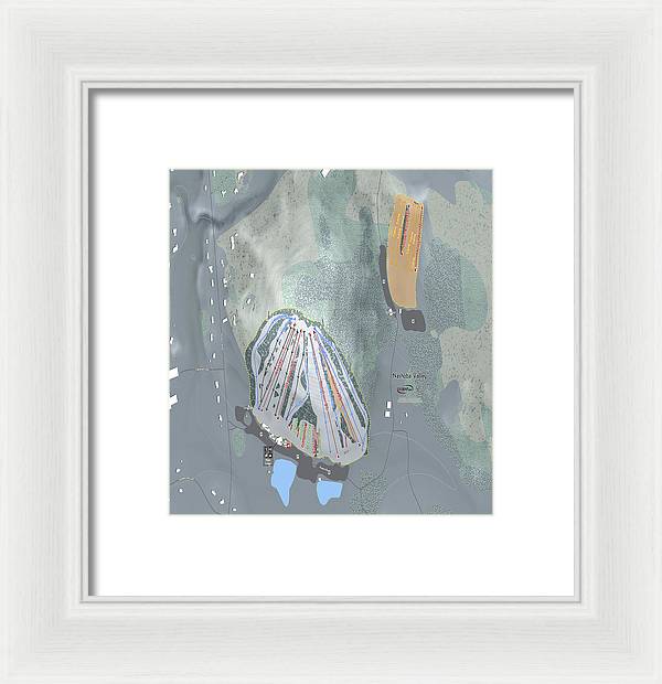 Nashoba Valley Ski Trail Map - Framed Print - Powderaddicts