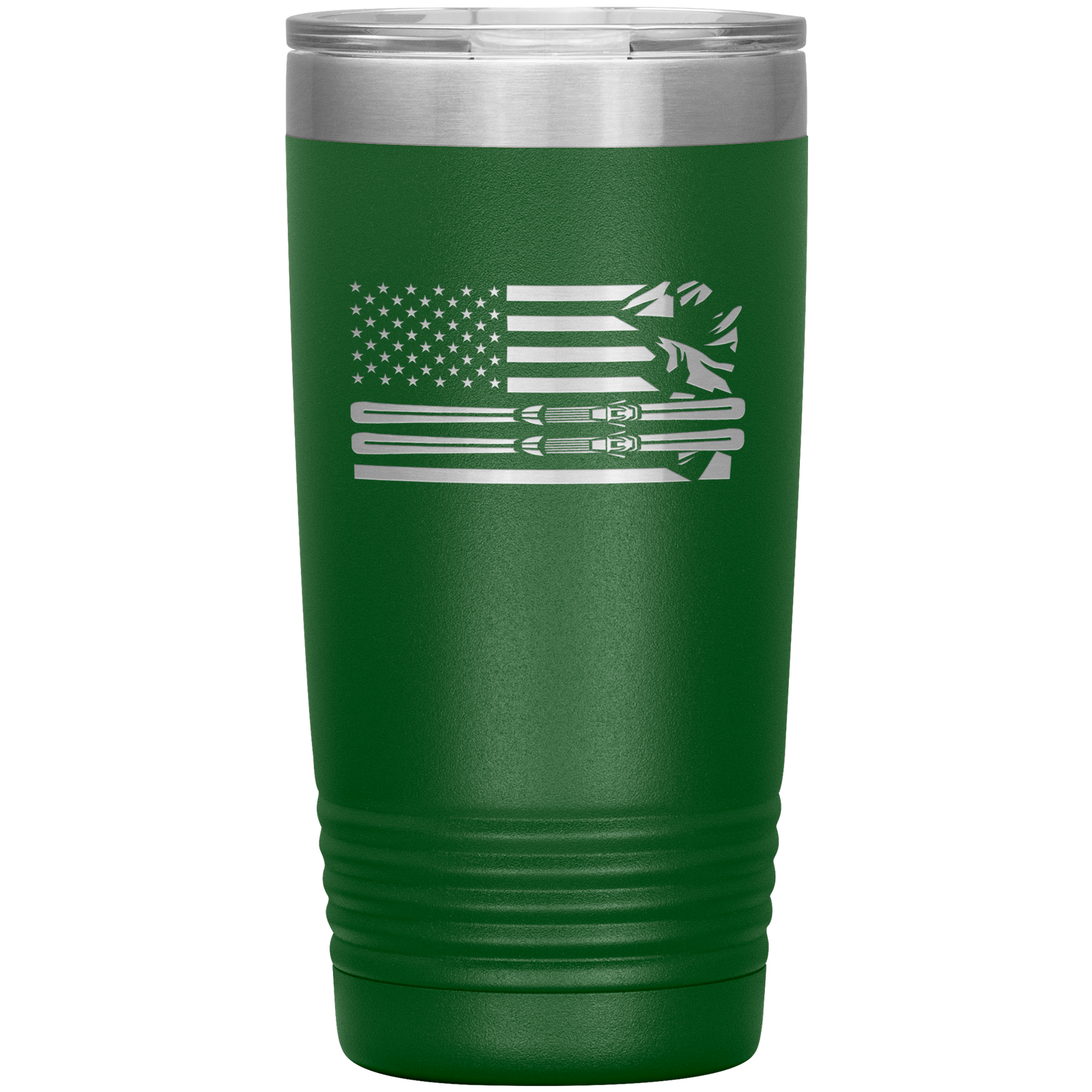 USA Ski Flag 20oz Tumbler - Powderaddicts