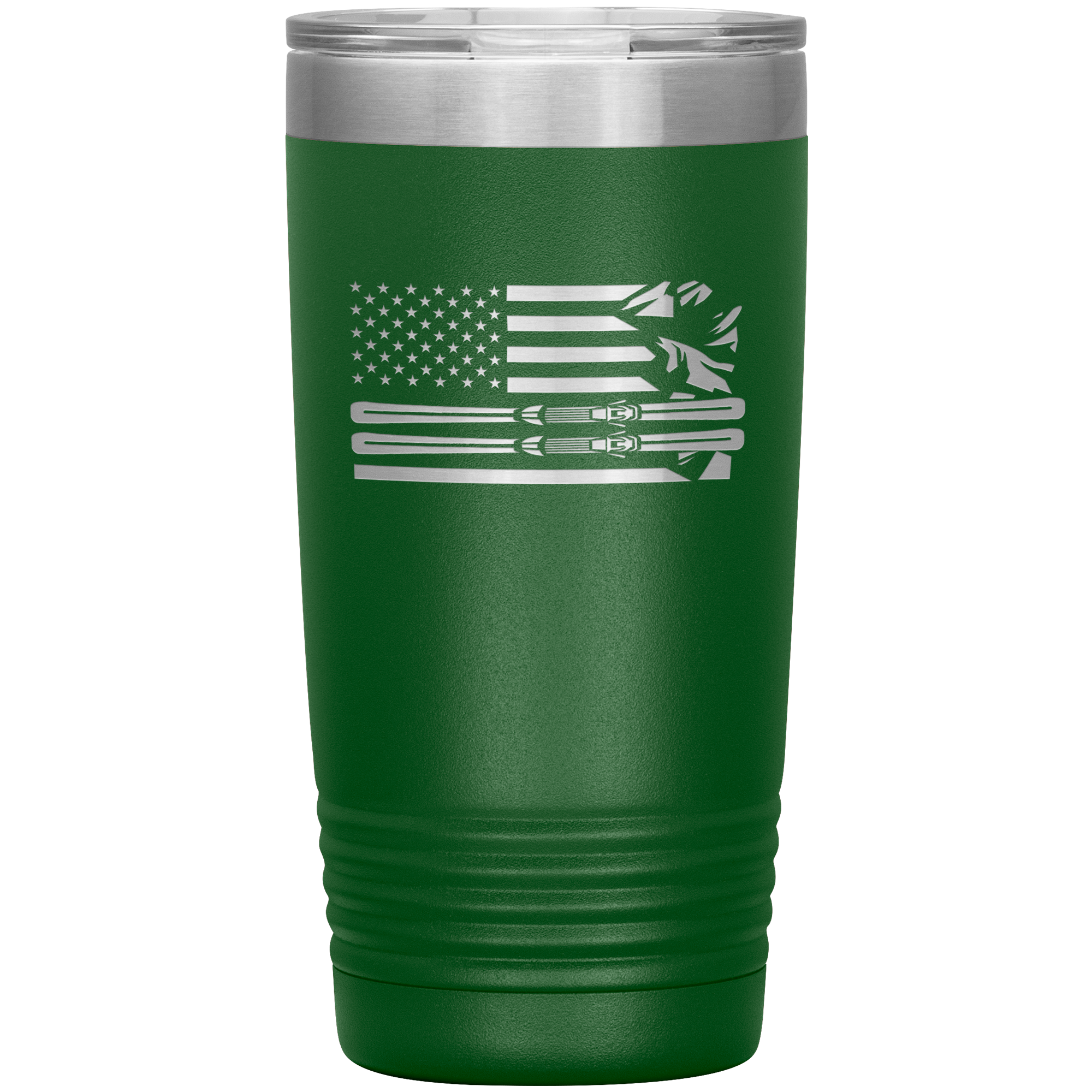 USA Ski Flag 20oz Tumbler - Powderaddicts