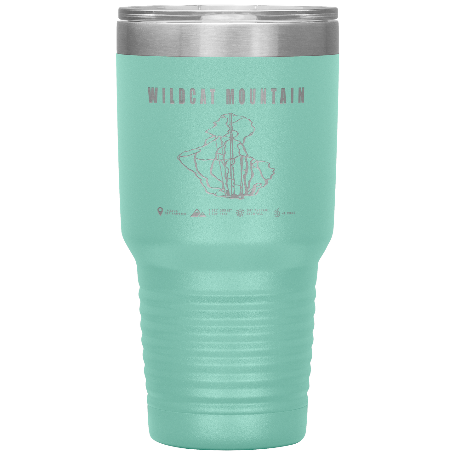 Wildcat Mountain, New Hampshire Ski Trail Map 30oz Tumbler - Powderaddicts