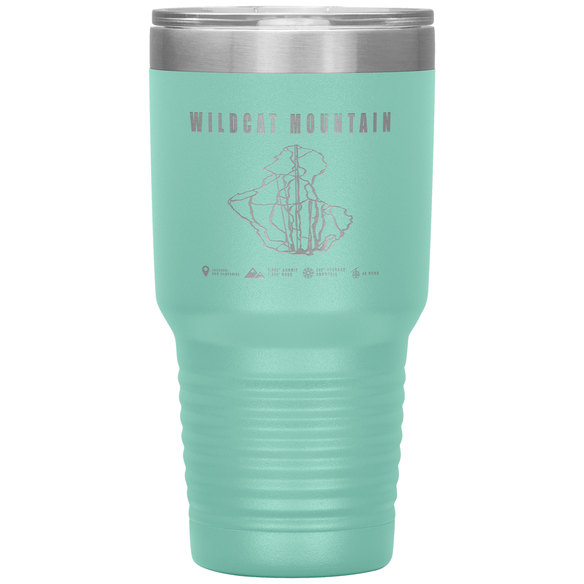 Wildcat Mountain, New Hampshire Ski Trail Map 30oz Tumbler - Powderaddicts