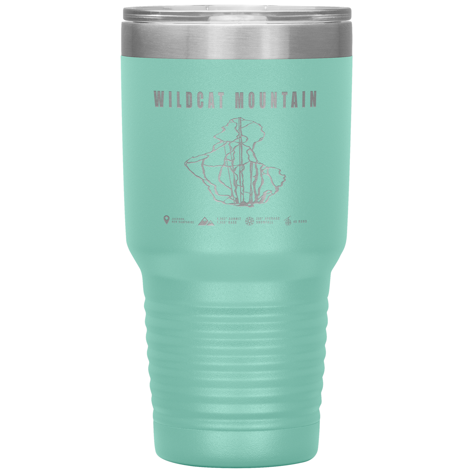 Wildcat Mountain, New Hampshire Ski Trail Map 30oz Tumbler - Powderaddicts