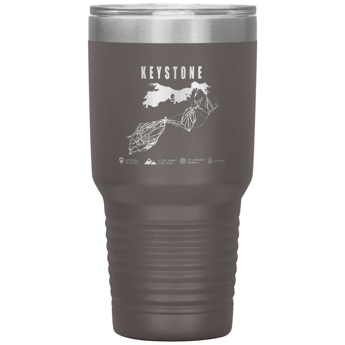 Keystone Colorado Ski Trail Map 30oz Tumbler - Powderaddicts