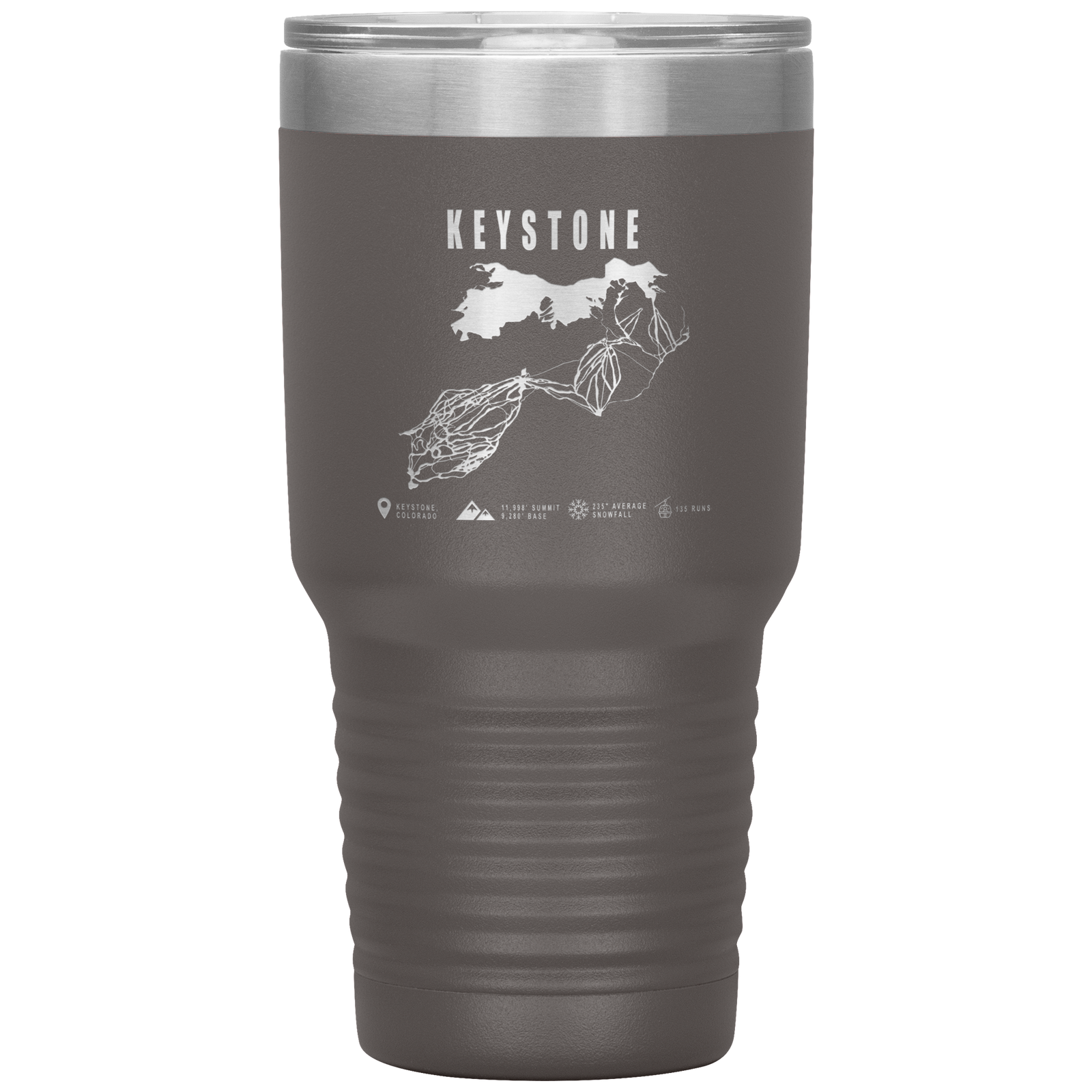 Keystone Colorado Ski Trail Map 30oz Tumbler - Powderaddicts