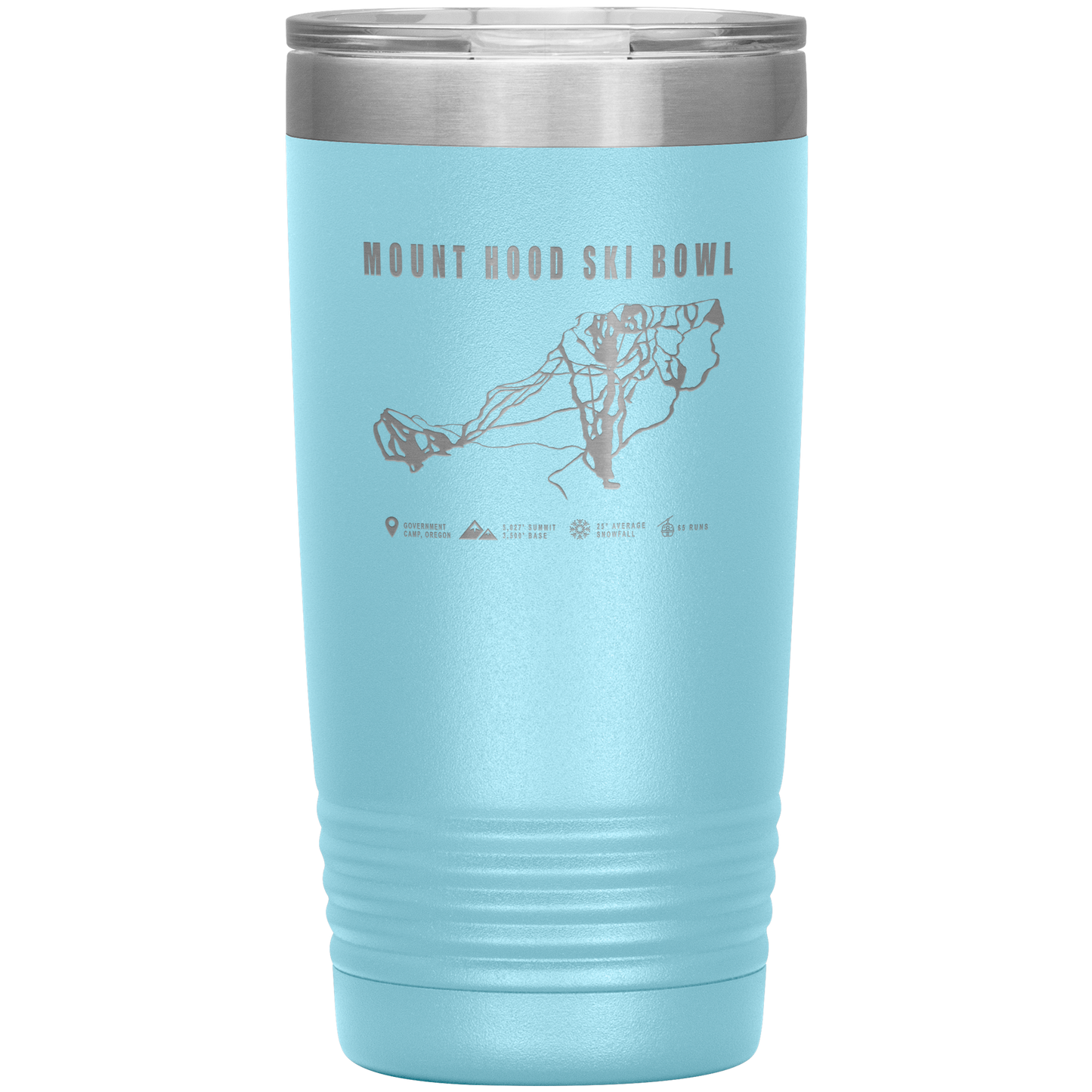 Mount Hood Ski Bowl, Oregon Ski Trail Map 20oz Tumbler - Powderaddicts
