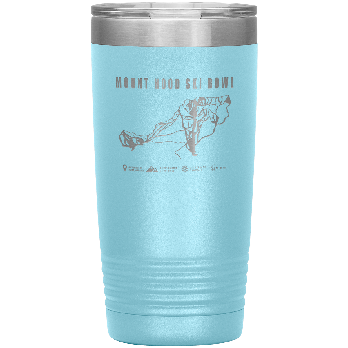 Mount Hood Ski Bowl, Oregon Ski Trail Map 20oz Tumbler - Powderaddicts