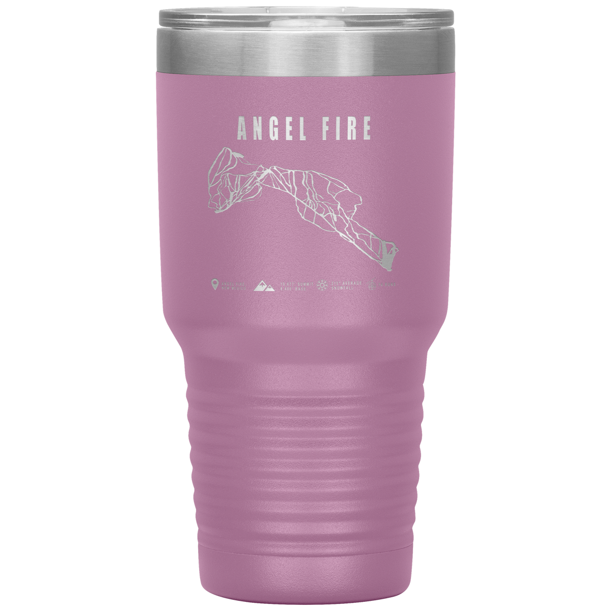Angel Fire, New Mexico Ski Trail Map 30oz Tumbler - Powderaddicts