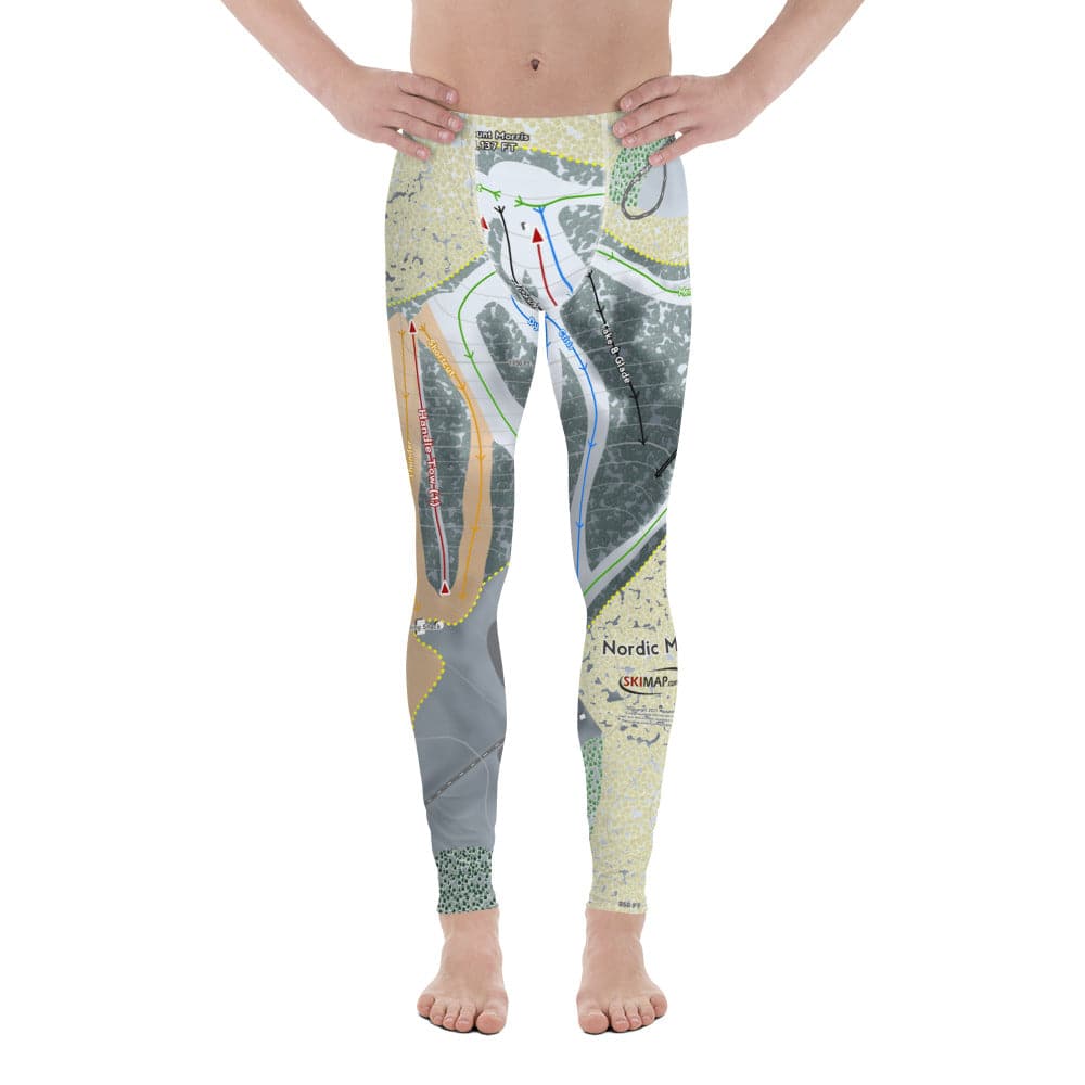 Nordic Mountain, Wisconsin Ski Trail Map Men's Base Layer Bottom