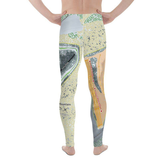 Nordic Mountain, Wisconsin Ski Trail Map Men's Base Layer Bottom - Powderaddicts