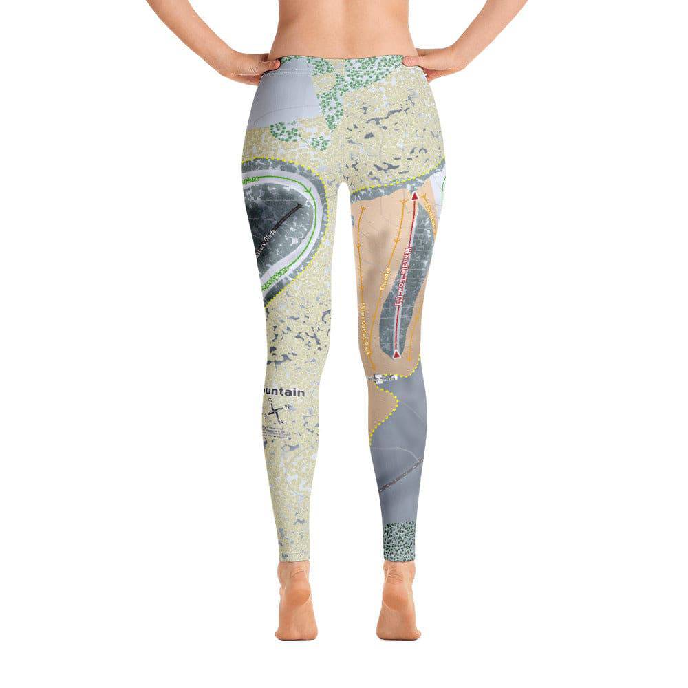 Nordic Mountain, Wisconsin Ski Trail Map Women's Base Layer Bottom - Powderaddicts