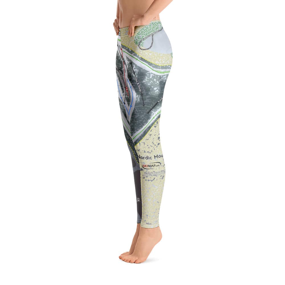 Nordic Mountain, Wisconsin Ski Trail Map Women's Base Layer Bottom - Powderaddicts