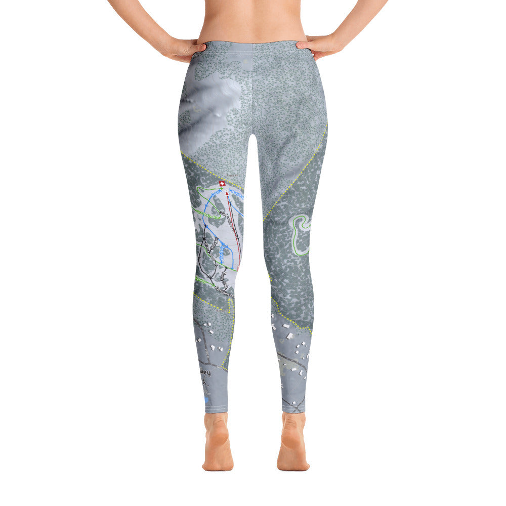 Nordic Valley, Utah Ski Trail Map Women's Base Layer Bottom - Powderaddicts