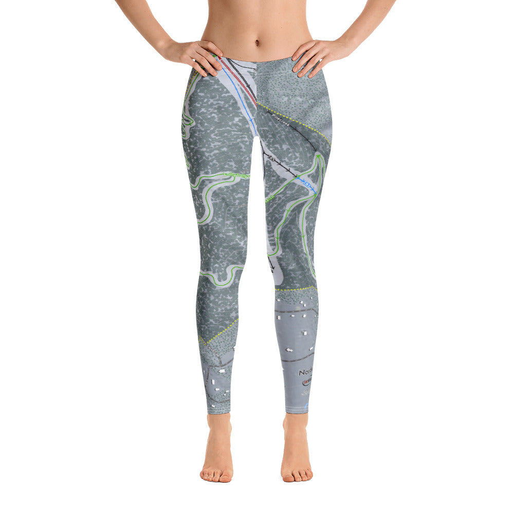 Nordic Valley, Utah Ski Trail Map Women's Base Layer Bottom - Powderaddicts