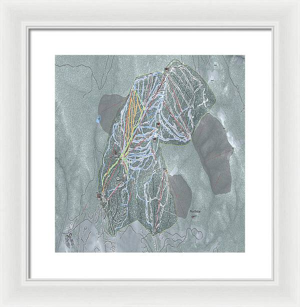 Northstar Ski Trail Map - Framed Print - Powderaddicts