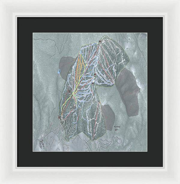 Northstar Ski Trail Map - Framed Print - Powderaddicts