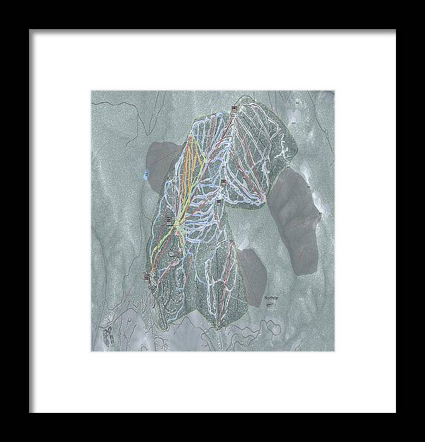 Northstar Ski Trail Map - Framed Print - Powderaddicts