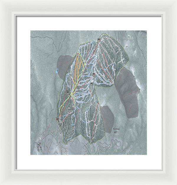 Northstar Ski Trail Map - Framed Print - Powderaddicts