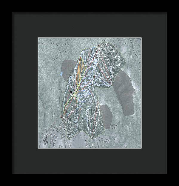 Northstar Ski Trail Map - Framed Print - Powderaddicts