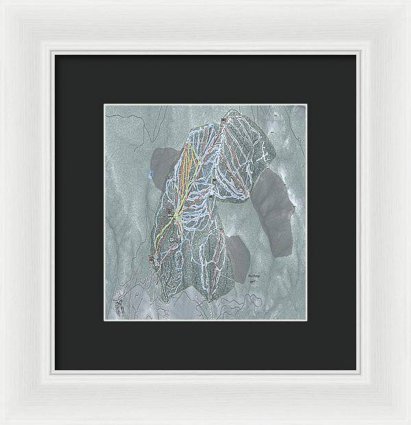 Northstar Ski Trail Map - Framed Print - Powderaddicts