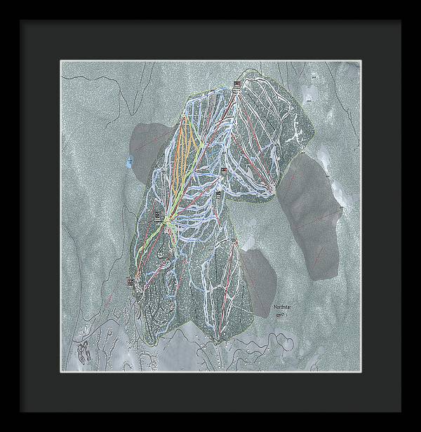 Northstar Ski Trail Map - Framed Print - Powderaddicts